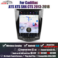 Autoradio GPS Navigation Android 13 de style Tesla Aucar 10,4 pouces pour Cadillac ATS XTS SRX CTS 2013-2018 Lecteur multimédia DVD