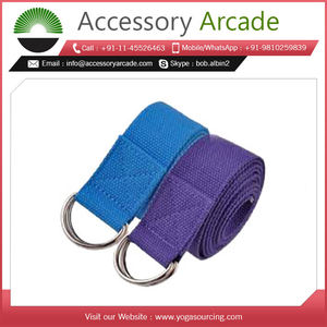 Multicolor Adjustable Double D-<b>rings</b> Cotton Yoga <b>Stretch</b> Strap Fitness Elastic Band Belt Exercise Straps Customizable Fast - Product Image 2