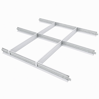 Profilé en acier léger galvanisé T24 blanc, grille en T plate pour système de plafond suspendu