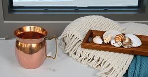 Handmade Pure Copper <b>Mug</b> with Brass Handle Unique Design Healthy Drinkware - Product Image 3