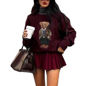 เสื้อสเวตเตอร์คอกลมแขนยาวสำหรับผู้หญิง TIXOM น่ารัก สวมใส่สบาย เหมาะสำหรับใส่ไปทำงานหรือในชีวิตประจำวัน แฟชั่นใหม่ ทรงเข้ารูป ผ้าถัก ใส่สบาย เหมาะสำหรับฤดูหนาว สไตล์ลำลอง - Product Image 1