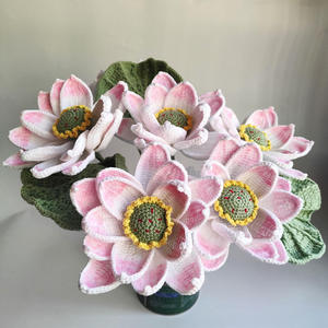 Nuevas Flores de Loto Artificiales Tejidas a Mano, Decoración para el Hogar, Flores Eternas DIY, Disponibles en Stock - Product Image 3
