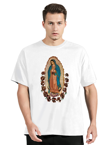 Novedad de verano, camiseta de moda para mujer, camiseta personalizada de gran tamaño, camiseta gráfica religiosa Mary, camisetas Unisex - Product Image 5