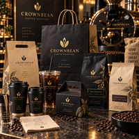 Emballages personnalisés pour cafés AT PACK avec des sacs à café, des gobelets en papier, des boîtes à emporter et des sacs en papier, emballages pour cafés en gros