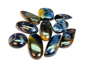 Cabochon de pierres précieuses Pietersite naturelles en gros pierre brune 63.60 Cts jeu de couleur 14-33mm pour bijoux - Product Image 2
