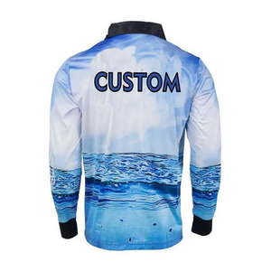 Chemises de pêche à manches longues respirantes et imperméables avec protection UV Polo OEM conception personnalisée unisexe grande taille vêtements de sport à séchage rapide - Product Image 4