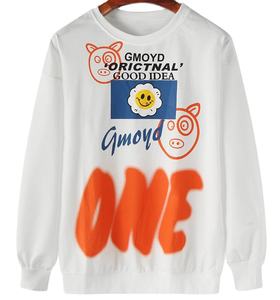 Nueva sudadera de manga larga con estampado de transferencia de calor de Color sólido para hombre 100% algodón personalizar cuello redondo ecológico Anti-Pilling - Product Image 5