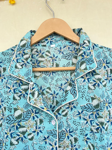 Conjunto de pijama indio Conjunto de ropa de fiesta de algodón Pantalón con camisa Ropa de mujer - Product Image 5