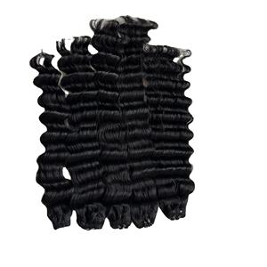 Cheveux vierges ondulés bouclés 100% cheveux humains Extensions de cheveux Super double trame Pointe plate Ruban à clipser Prix de gros - Product Image 1