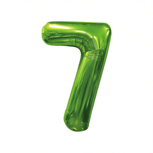 Palloncino Foil Numero 7 Verde 100 Cm per Decorazioni Festa, Riempibile con Elio - Product Image 2