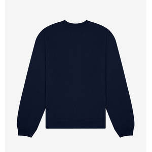 Navy Blue Custom Design <b>Long</b> Sleeve DTG Print Sweatshirt Print Heavyweight <b>Baggy</b> <b>Jumper</b> Drop Shoulder Crew Neck Sweatshirt - Product Image 6
