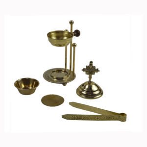 Quemador de incienso Dhoop Creations, quemador Loban con mango, quemador Dhoop Dhuni, resina de incienso Sambrani y oración del templo de la oficina en casa - Product Image 2