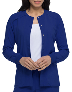 Venta al por mayor Scrub Stretch Tops de alta calidad Scrub Jacket tejido uniformes médicos - Product Image 6