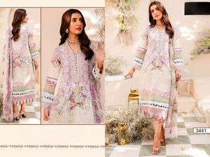 Parte superior e inferior con estampado digital de algodón puro con parches bordados y colección de verano Dupatta - Product Image 3