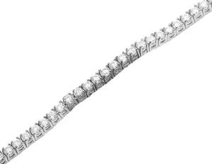 10K White <b>Gold</b> Tennis <b>Chain</b> with F Color Lab Grown Diamonds and Custom Lock for a Distinctive Fine Jewelry Look - Product Image 2