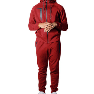 Survêtement en polaire tricoté en poly coton noir et bleu pour hommes 2025 personnalisé nouveauté costume personnalisé pour hommes - Product Image 6