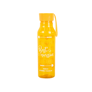 500ml BPA Free Reusable PET Plastic Water Bottle with Strap Cold Cup Drinkware for Back to School Outdoor Use - Product Image 2