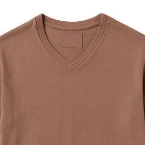 เสื้อยืดคอกลมผู้ชาย สีน้ำตาล ผ้าฝ้ายออร์แกนิค 100% ระดับพรีเมียม ผ่านการรับรอง GOTS ผ้าไม่หด ระบายอากาศได้ดี ทรงพอดีตัว แขนสั้น - Product Image 5