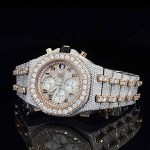 Reloj Starspire Jewels con Movimiento Mecánico Automático, Esfera Blanca, Acero Inoxidable Bicolor, Completamente Adornado con Diamantes Moissanite que Pasan la Prueba del Probador - Product Image 4