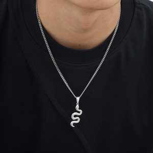 Collar con Colgante Hip Hop Personalizado, Chapado en Oro sobre Plata de Ley con Diamantes Cultivados en Laboratorio, Venta al por Mayor para Hombres - Product Image 2