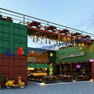 Restaurant en conteneur moderne Aire de restauration de luxe Restaurant en conteneur moderne pour affaires rapides - Product Image 1