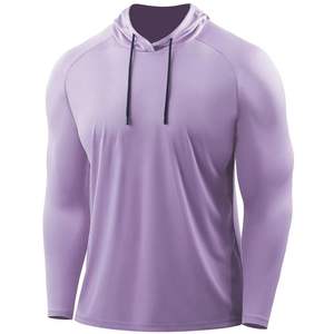 Camisa con capucha de manga larga ligera atlética de alta calidad con diseño personalizable Camisa con capucha de manga larga ligera atlética para hombre - Product Image 5