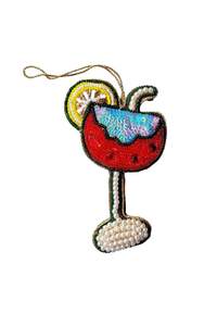 Adorno Navideño de Producción Reciente con Bordado Zari de Tela Fina y Trabajo con Cuentas en Forma de Camiseta para Decoración Navideña - Product Image 3