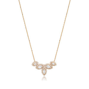 Marquise CZ Pierre Collier Turc À La Main 925 Bijoux En Argent Sterling Femmes À La Mode - Product Image 6