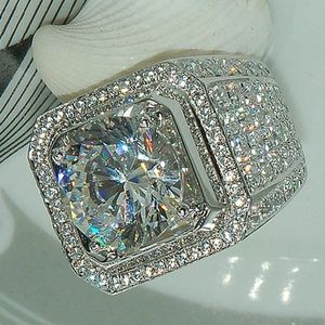 Tùy chỉnh đồ trang sức tốt 9 Bạc vvs moissanite kim cương tôn giáo Nhẫn cưới Bling Iced <span class=keywords><strong>Class</strong></span> Nhẫn người đàn ông - Product Image 4