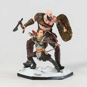 Figuras de Resina de Kratos y Atreus de God of War, Muñecos de Dibujos Animados para Coleccionar y Decorar, Material de PVC de Buena Calidad, en Caja - Product Image 4