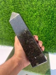 Obélisque traditionnel Artisanat Améthyste Obsidienne Cristal pour Protection Spirituelle Chakra Alignement Énergie Travail - Product Image 2