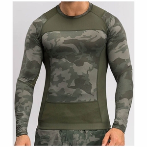 Vêtements de sport respirants Vêtements de compression pour hommes Personnalisé MMA Rash Guard À Vendre En Gros Meilleure Qualité Séchage Rapide MMA Rash Guard - Product Image 1