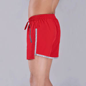 Pantalones Cortos Deportivos Rojos de Poliéster para Hombre, de Secado Rápido, con Cordón en la Cintura, Estilo Deportivo, con Bolsillos, Cintura Media - Product Image 4