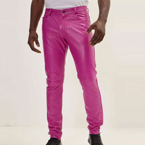 Dernier design, service OEM, pantalon décontracté en toile et cuir pour homme, confortable, respirant, imperméable, qualité supérieure, effet délavé - Product Image 1