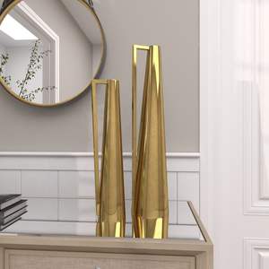 Elegante jarrón de metal con diseño floral para interiores de hogar con estilo, un hermoso complemento para la mesa de comedor en las cenas familiares. - Product Image 3