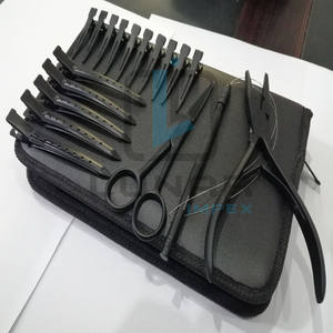 Kit d'outils de formation d'extension de cheveux de qualité supérieure en couleur noire mate avec étiquetage de marque personnalisé - Product Image 5