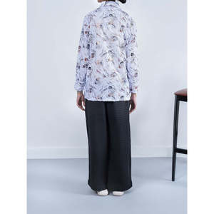 Pantalon en coton respirant HELIOS, coupe classique, taille mi-haute, jambes larges, pour la saison printanière - Product Image 3