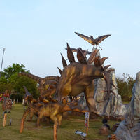 Modèle de dinosaure animatronique électrique simulé et animé pour parc d'attractions