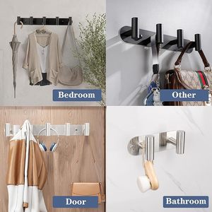 Perchero de pared de alta resistencia con 2 ganchos para colgar ropa, chaquetas, sombreros, bolsas - Product Image 2