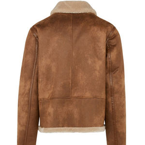 Veste en cuir épaisse personnalisée pour homme, mode automne-hiver, col en fourrure, coupe-vent, manteau chaud, vestes en peau de mouton pour homme - Product Image 3