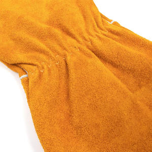 Guantes de soldadura de cuero dividido de piel de vaca resistente de alta calidad, certificado CE, resistente a la abrasión, resistencia al calor, brazalete de seguridad - Product Image 5