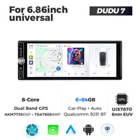 DUDUAUTO DUDU7 7870 Android 8 núcleos 12+256GB Estéreo para Auto 4G LTE WiFi DSP para Pantalla Universal de 6.86 Pulgadas