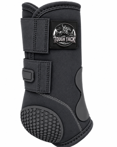 Protège-jambes pour chevaux Tough Tack en microfibre anthracite avec semelle Hex Grip pour l'équitation 2026 - Product Image 2