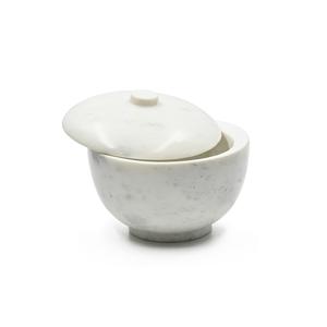 Standard Quality 3.000 KG Weight White Marble Bowl with <b>Lid</b> with Luxury Dining Marble Bowl for Export Sale from India - Product Image 1