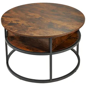 Mesa de centro de metal elegante y moderna, diseño desmontable para configuraciones contemporáneas, recién llegado - Product Image 4