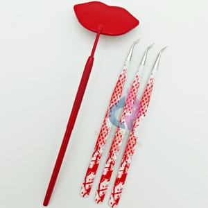 Offre Spéciale professionnel Halloween thème papier enduit acier inoxydable 45 degrés isolation pince à épiler marque privée cils - Product Image 6