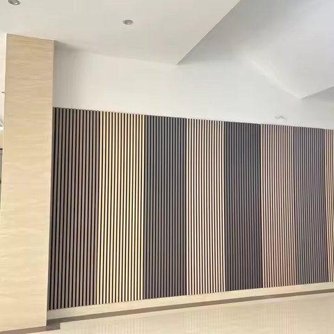 Vietnamese Manufacturer's Modern Acoustic Wood Panels Rubber Core Wholesale for Office Home Furniture Living Room Walls