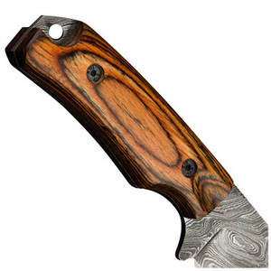 Couteau de poche personnalisé en acier Damas avec manche en bois fait main Support de personnalisation incroyable (OEM) - Product Image 6