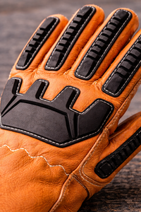 Impact Resistant Leather Work <b>Gloves</b> with TPR <b>Knuckle</b> Protection for Heavy Duty Industrial Tasks Durable Hand Safety - Product Image 3