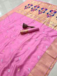 Haute Qualité Designer Fantaisie Tenue Indienne Lourde Pur Kanchivrarm Paithni Avec Meena Zari Tissage Saree Fabricant De L'Inde - Product Image 3